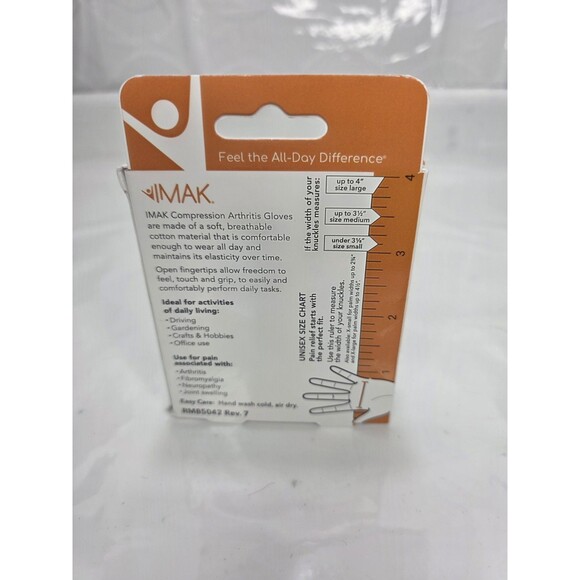 IMAK® Compression Arthritis Gloves, Medium – Premium Arthritic Joint Relief - Picture 6 of 7